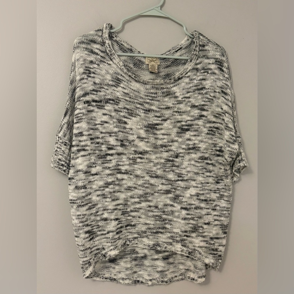 Soft Oversize Gray Knit Sweater